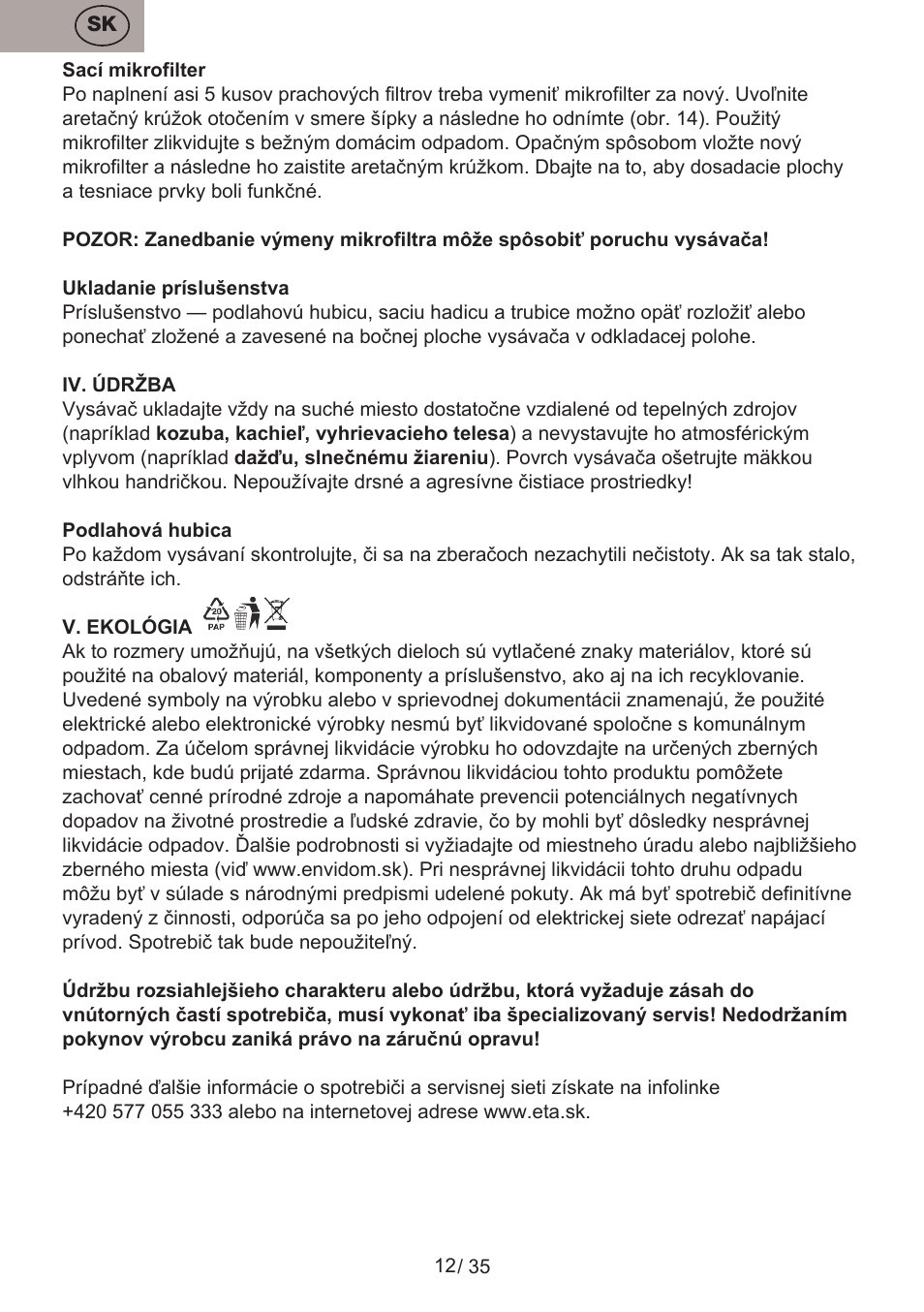 ETA Profi User Manual | Page 12 / 40