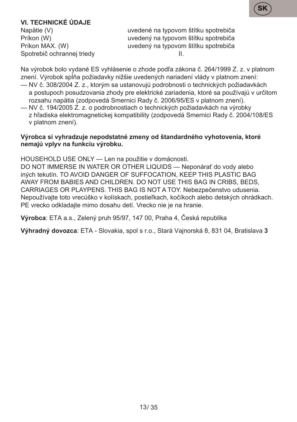 ETA Profi User Manual | Page 13 / 40