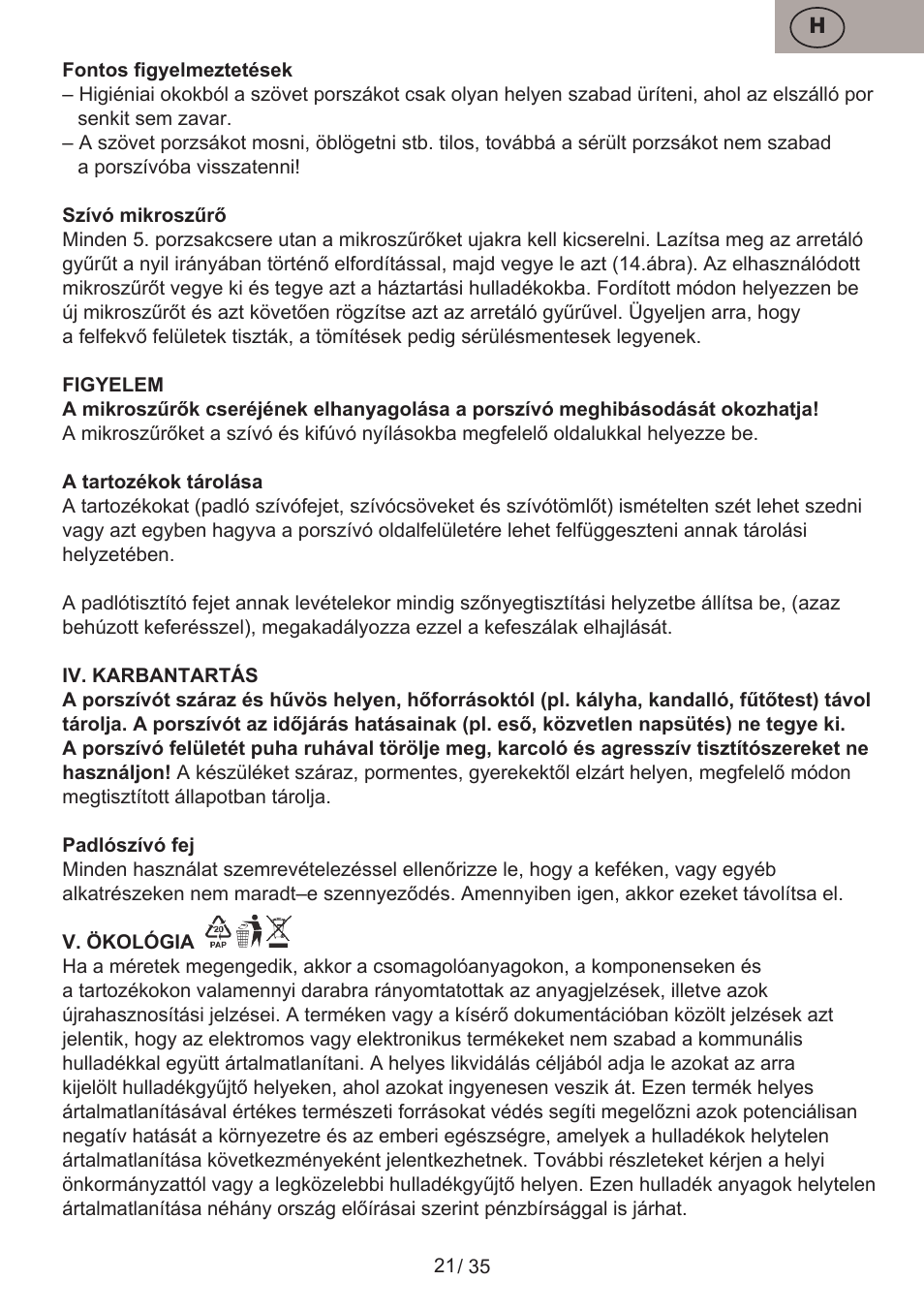 ETA Profi User Manual | Page 21 / 40