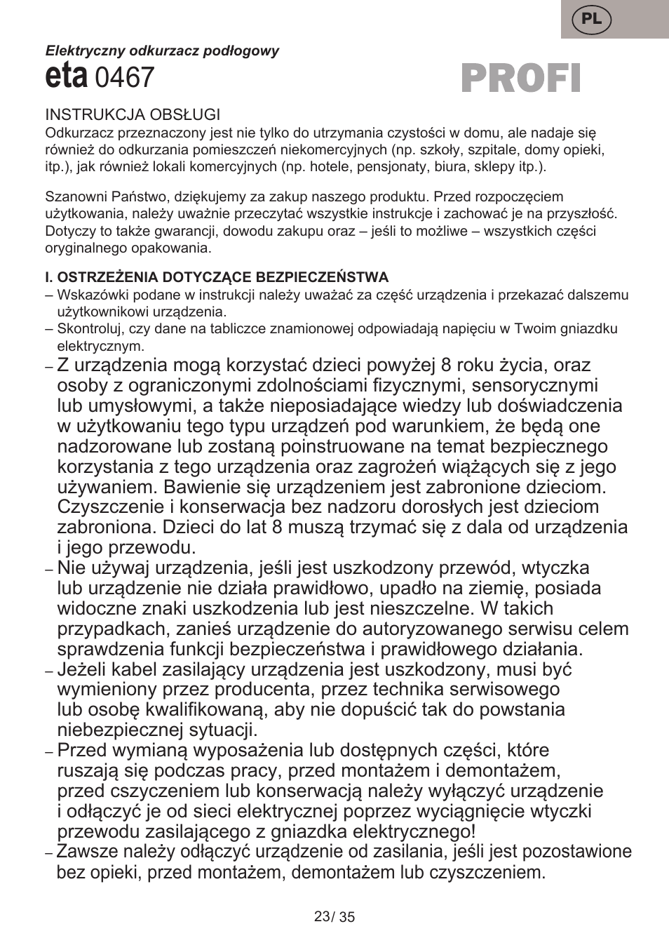 ETA Profi User Manual | Page 23 / 40