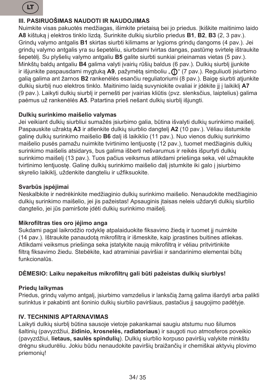 ETA Profi User Manual | Page 34 / 40