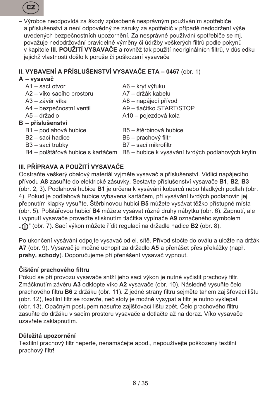 ETA Profi User Manual | Page 6 / 40