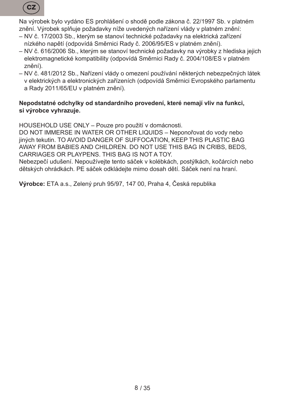 ETA Profi User Manual | Page 8 / 40