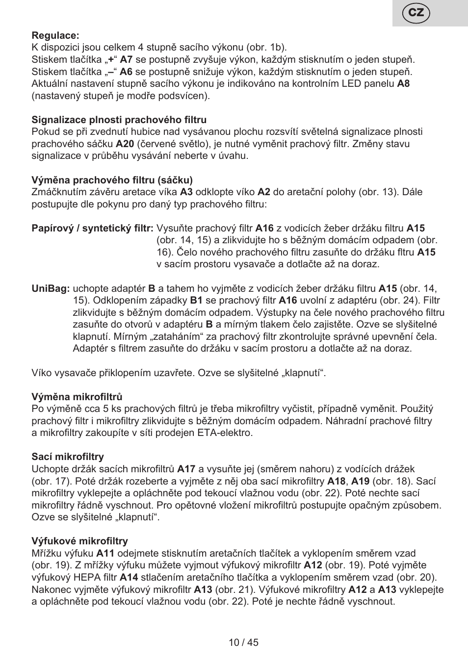 ETA Silentino User Manual | Page 10 / 52