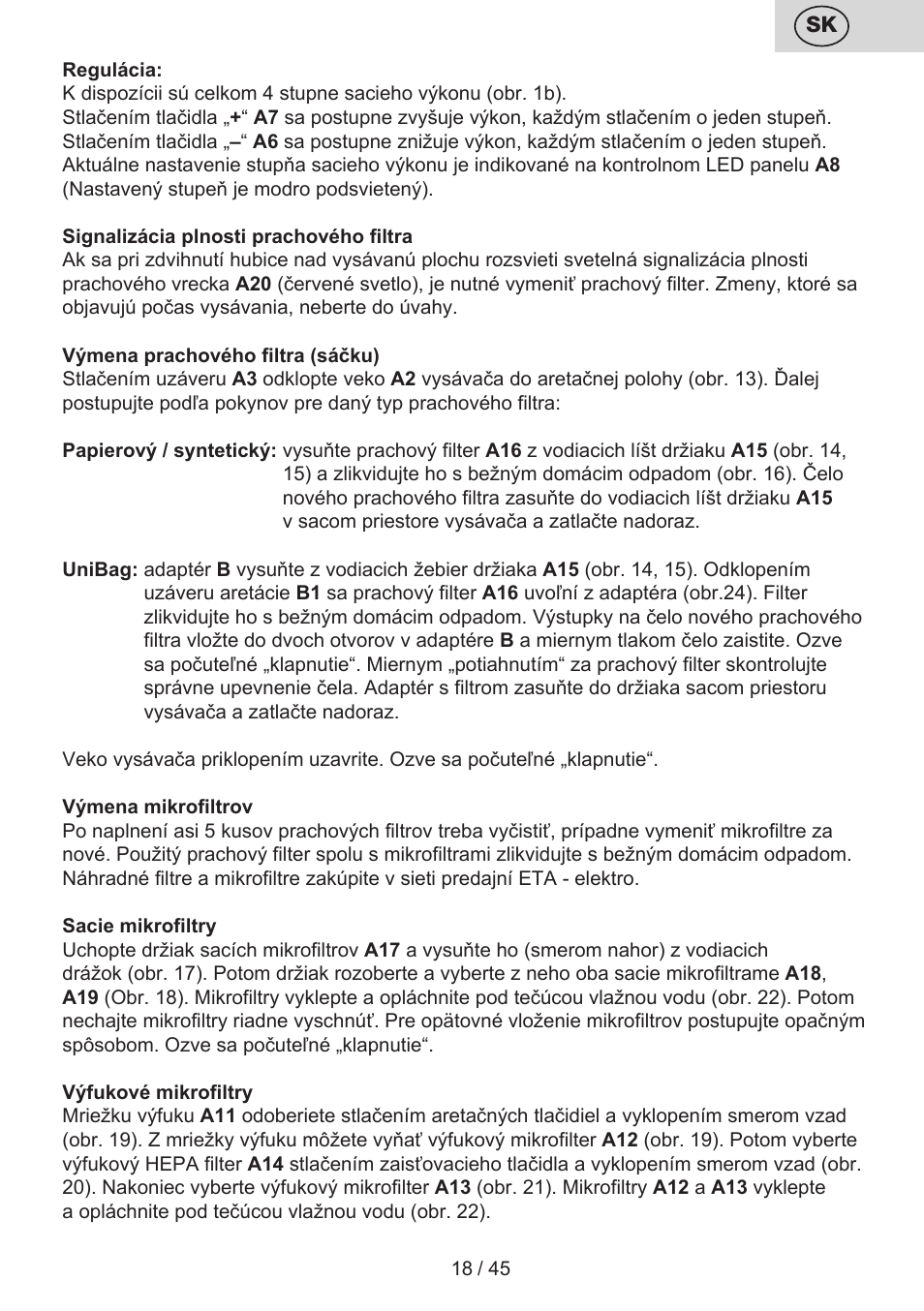 ETA Silentino User Manual | Page 18 / 52