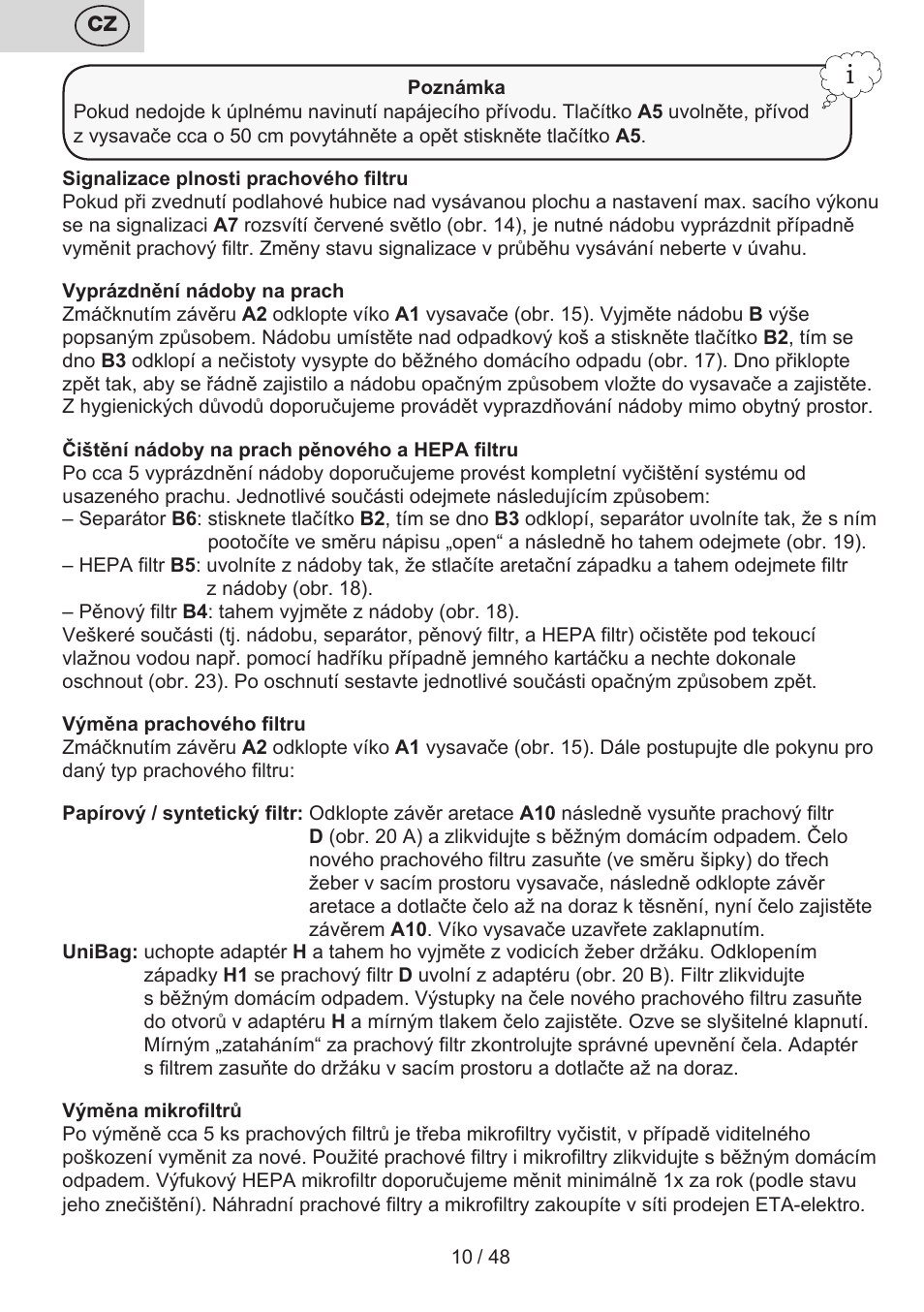 ETA Dualic II User Manual | Page 10 / 52