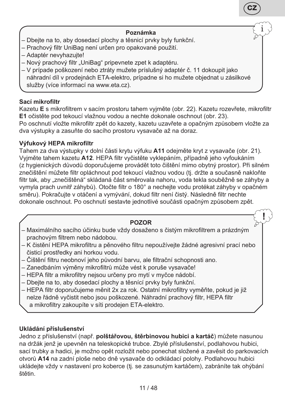 ETA Dualic II User Manual | Page 11 / 52