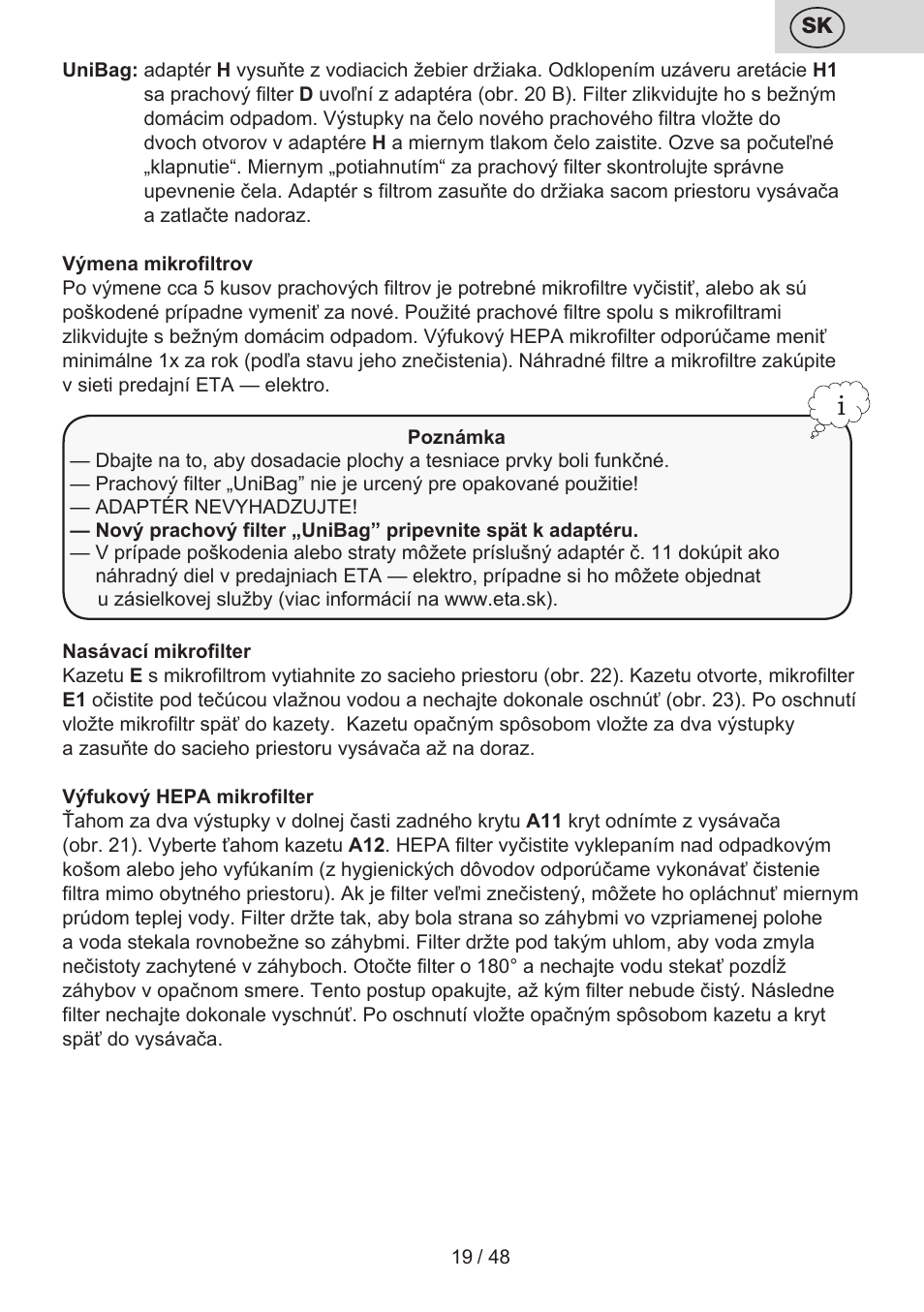 ETA Dualic II User Manual | Page 19 / 52