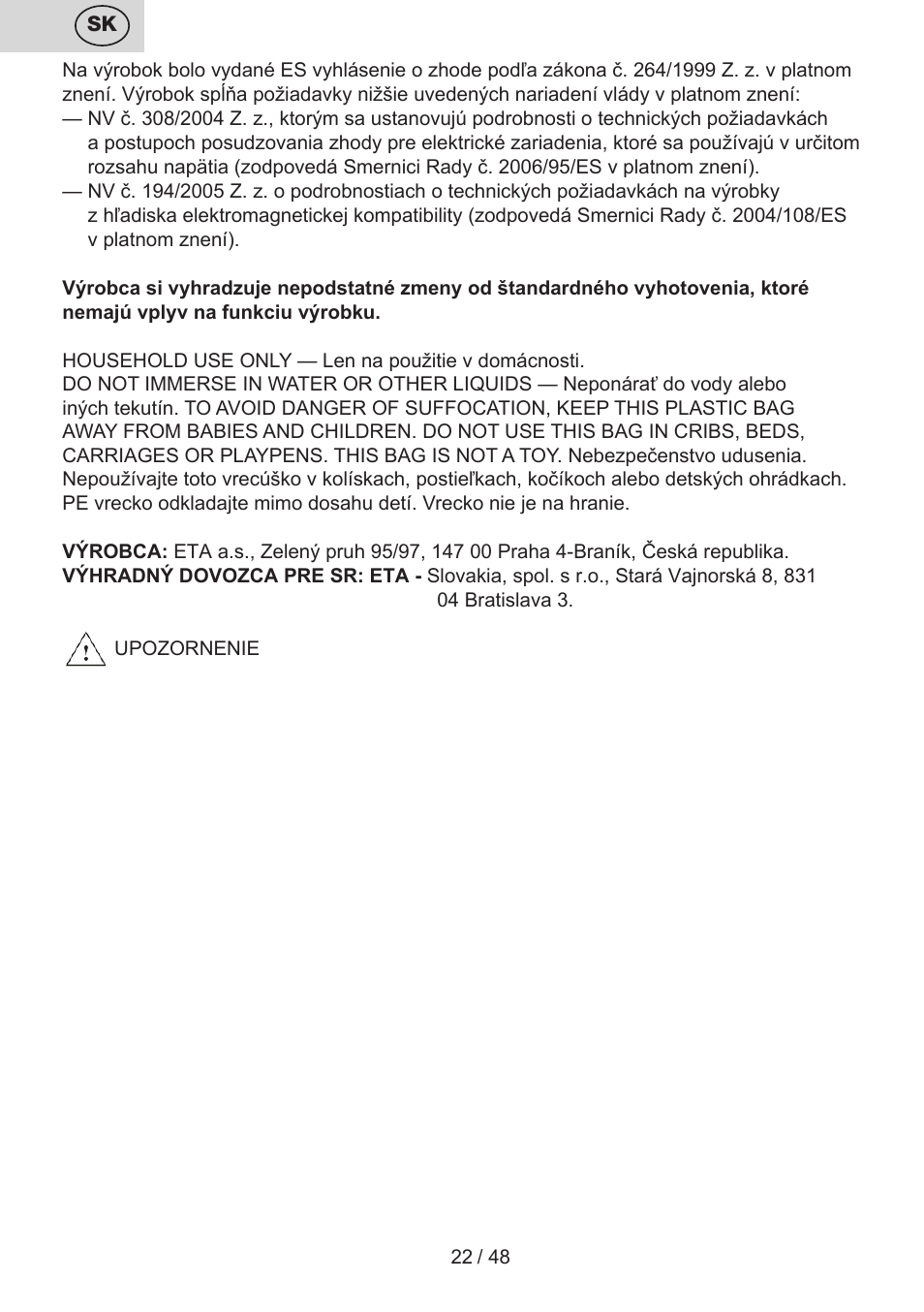 ETA Dualic II User Manual | Page 22 / 52