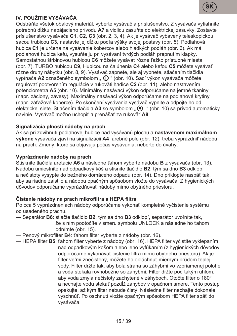 ETA Andare Animal User Manual | Page 15 / 44
