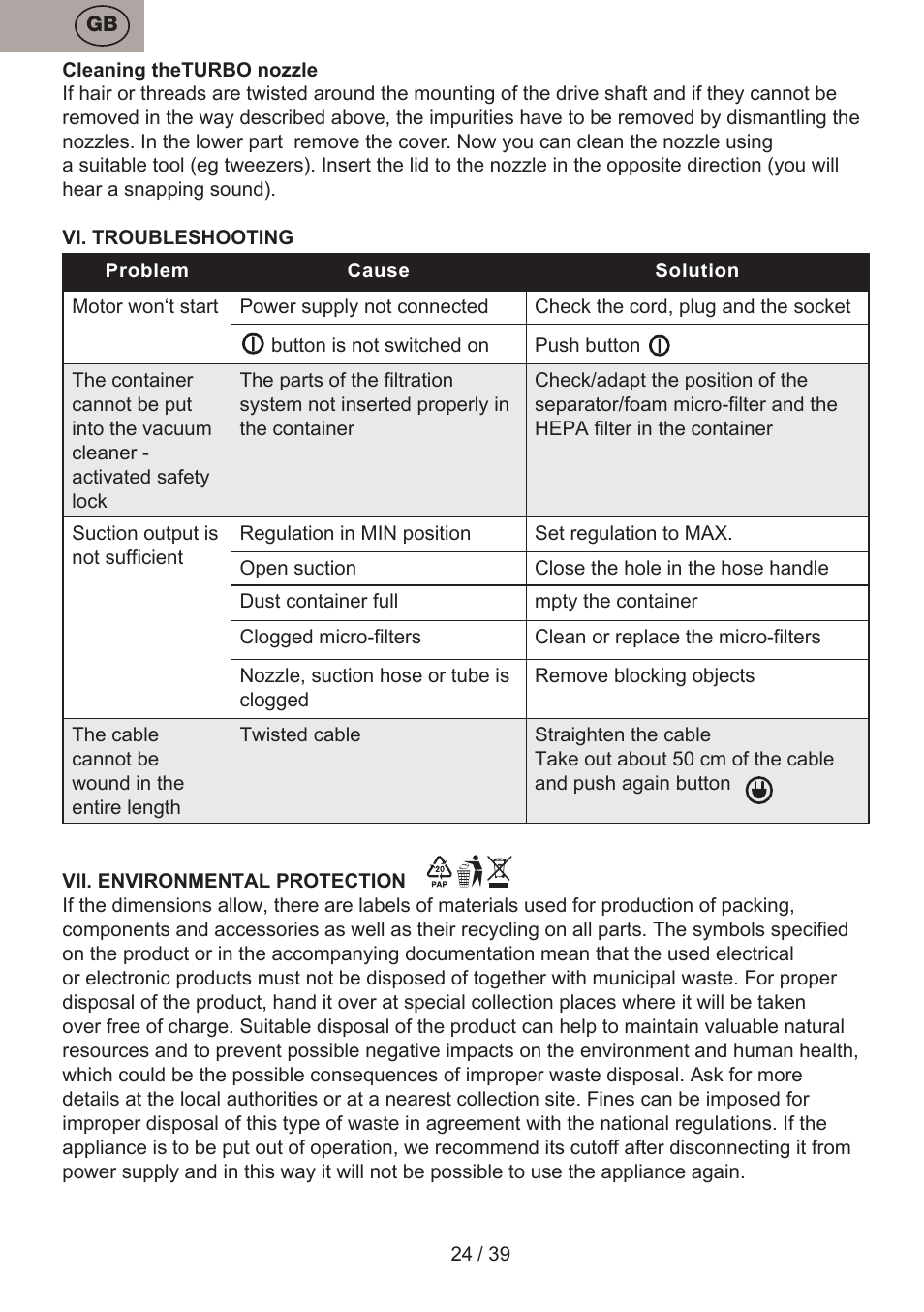ETA Andare Animal User Manual | Page 24 / 44