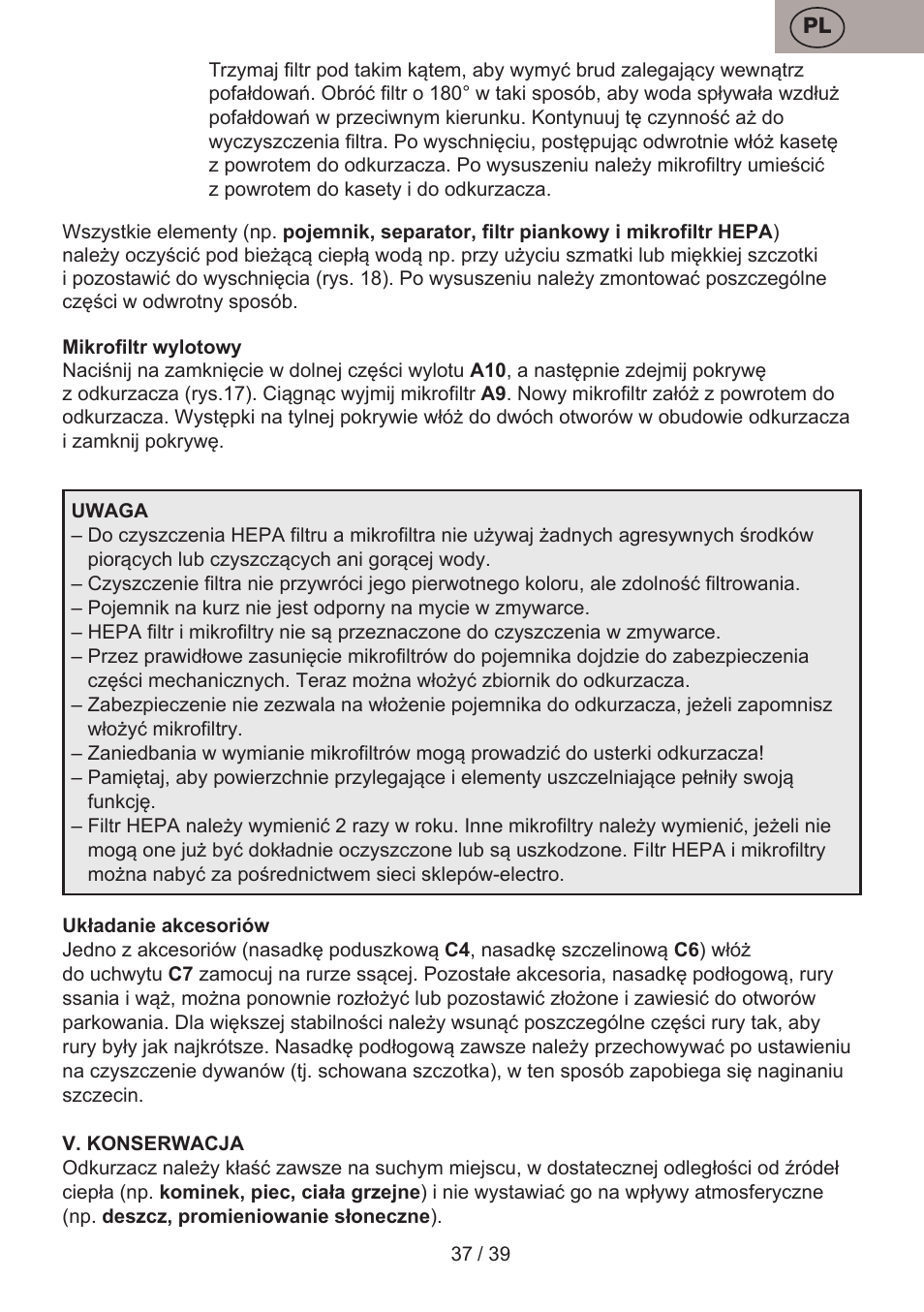 ETA Andare Animal User Manual | Page 37 / 44