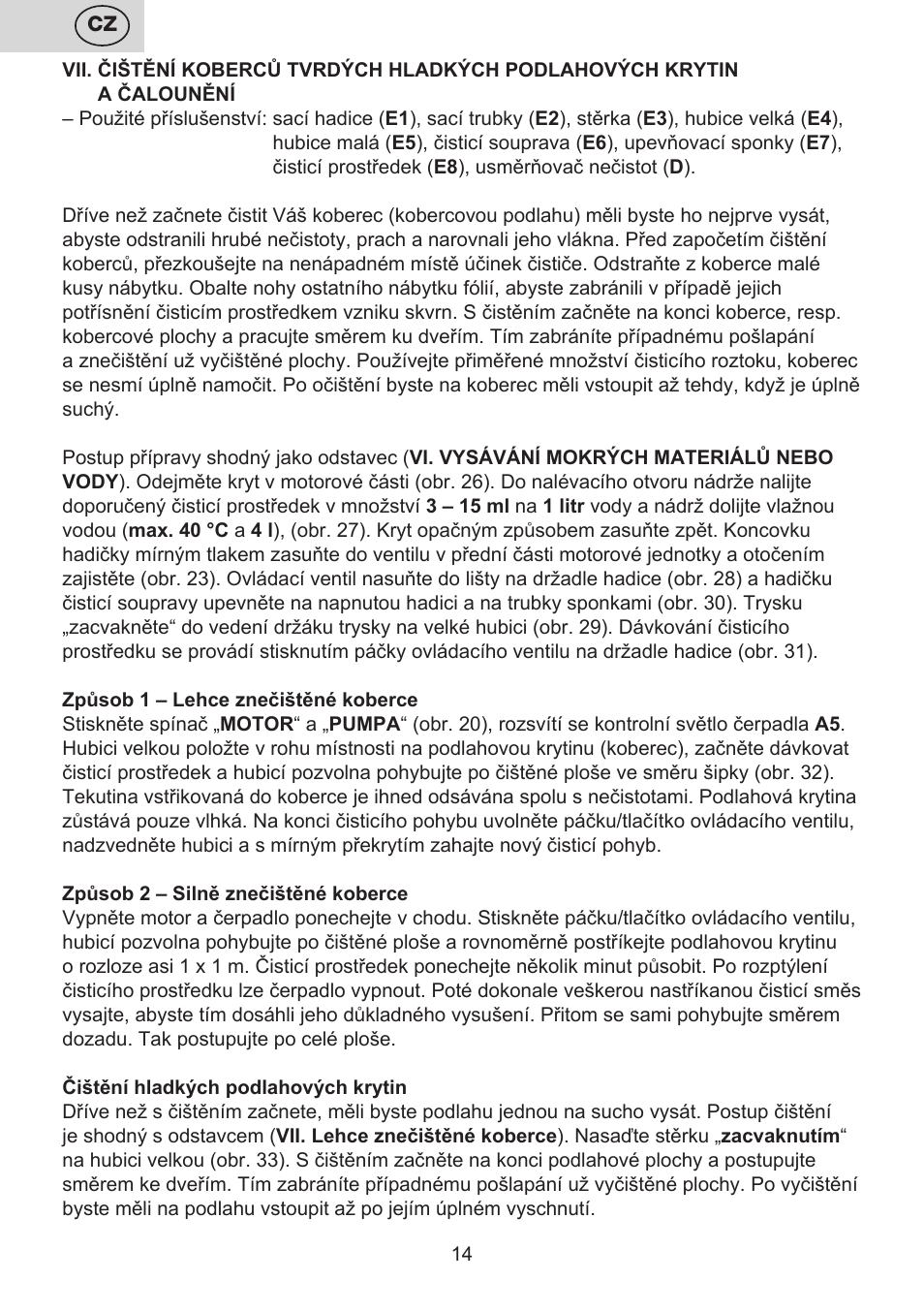 ETA Mariner bez exteronu User Manual | Page 14 / 100
