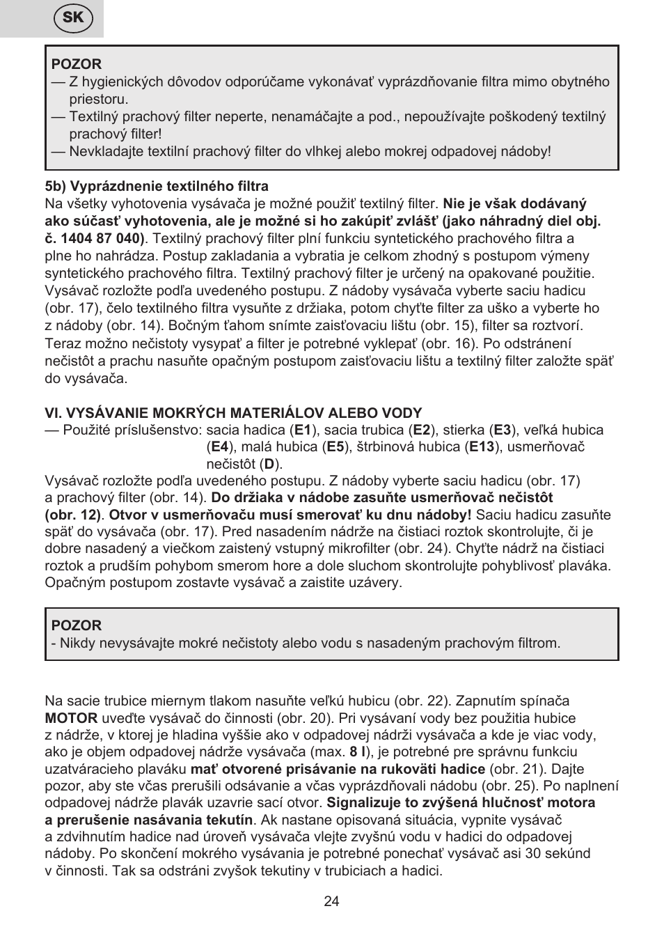 ETA Mariner bez exteronu User Manual | Page 24 / 100