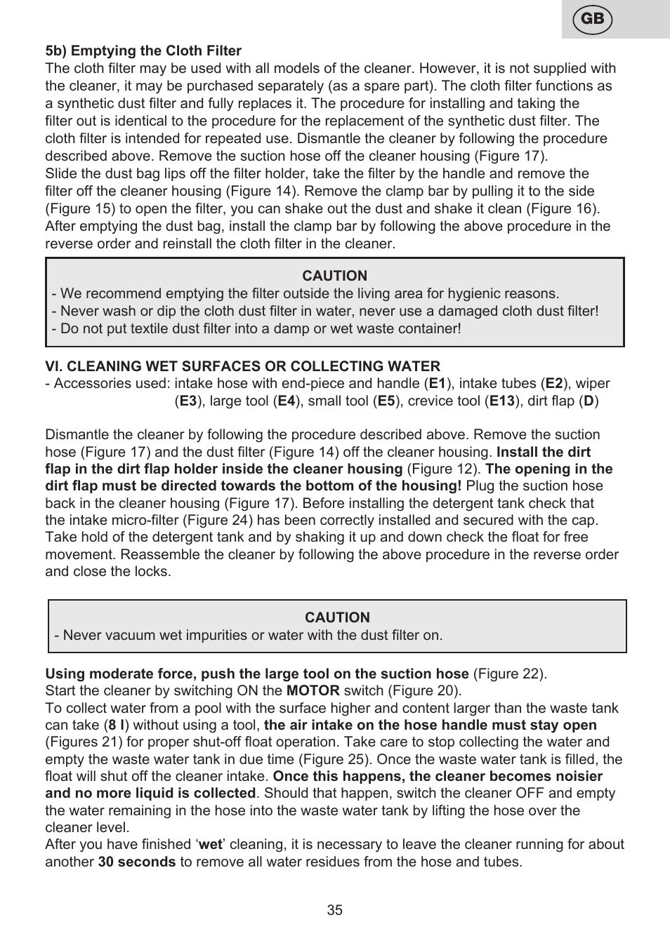 ETA Mariner bez exteronu User Manual | Page 35 / 100