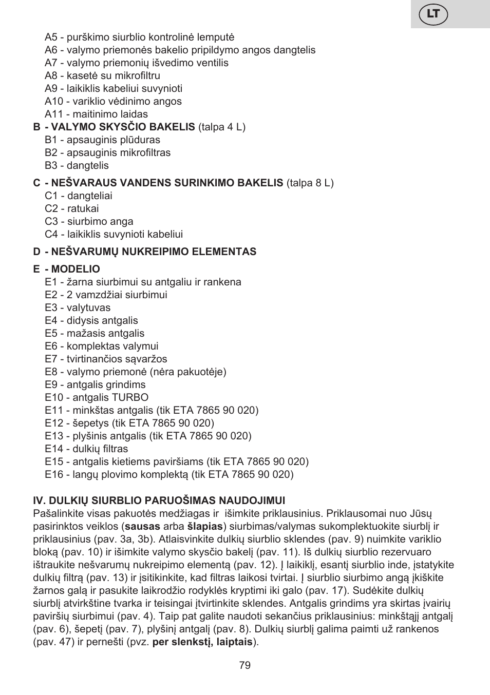 ETA Mariner bez exteronu User Manual | Page 79 / 100