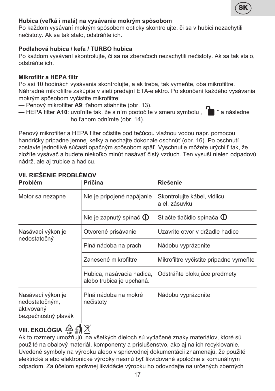 ETA Efektiv User Manual | Page 17 / 68