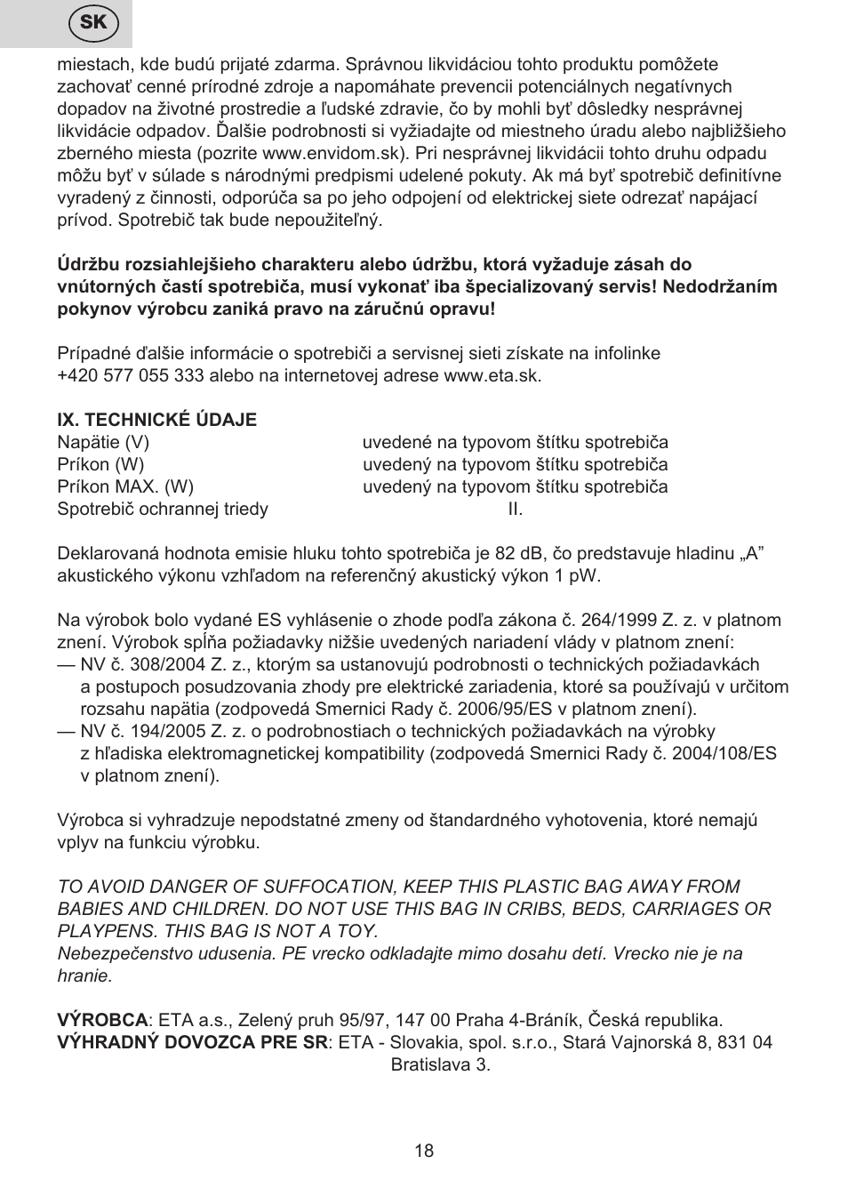 ETA Efektiv User Manual | Page 18 / 68
