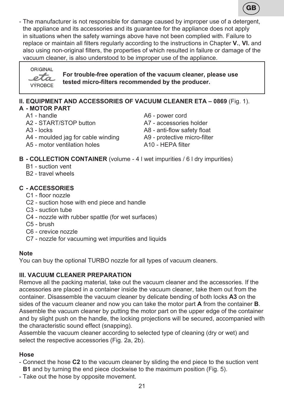 ETA Efektiv User Manual | Page 21 / 68