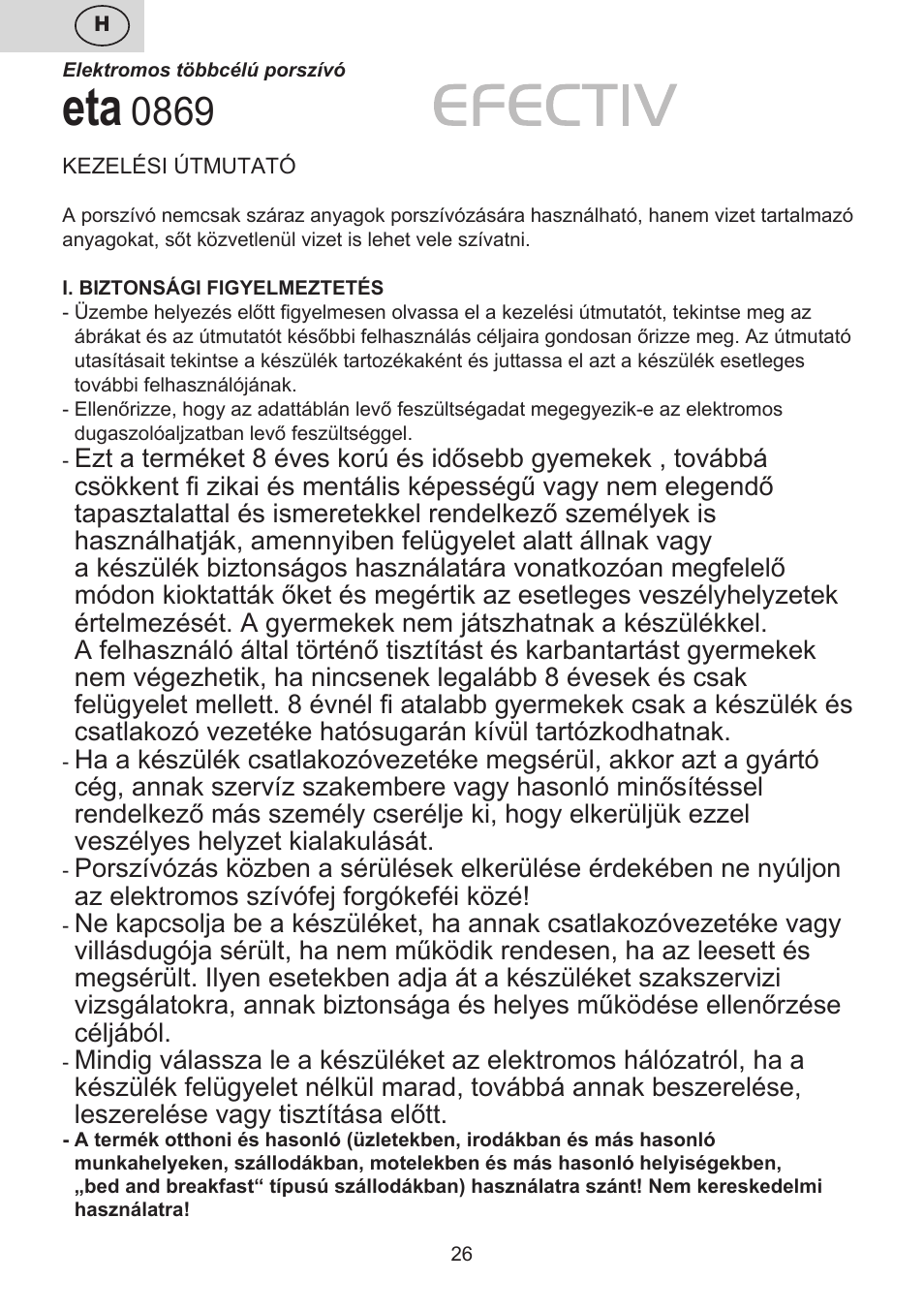 ETA Efektiv User Manual | Page 26 / 68
