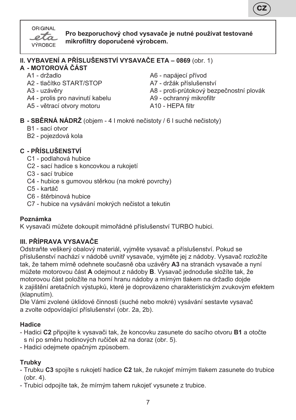 ETA Efektiv User Manual | Page 7 / 68