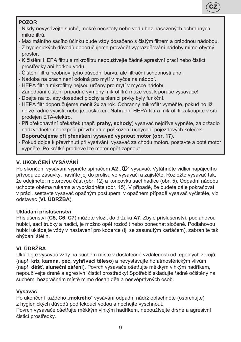 ETA Efektiv User Manual | Page 9 / 68