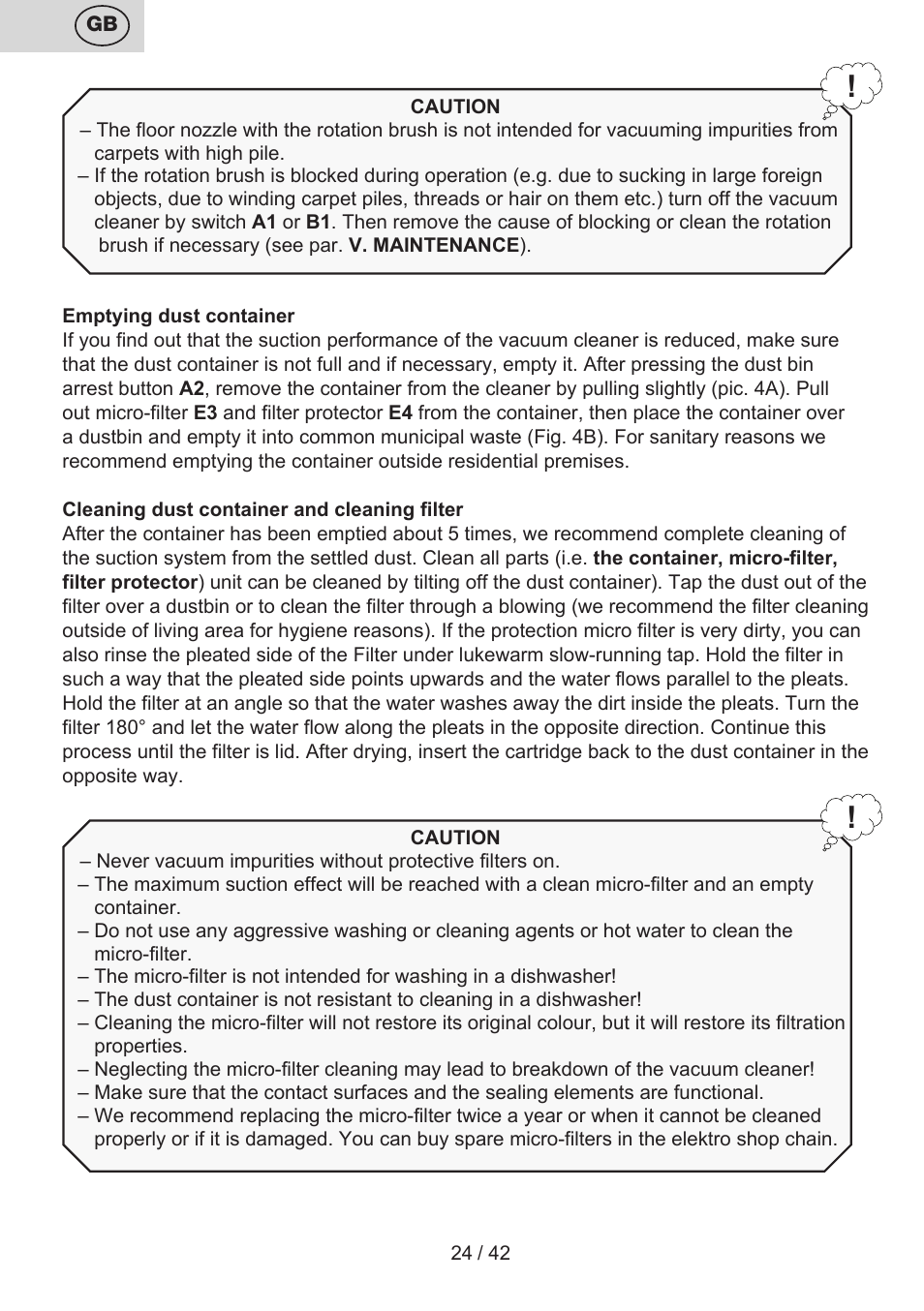 ETA Elance User Manual | Page 24 / 44