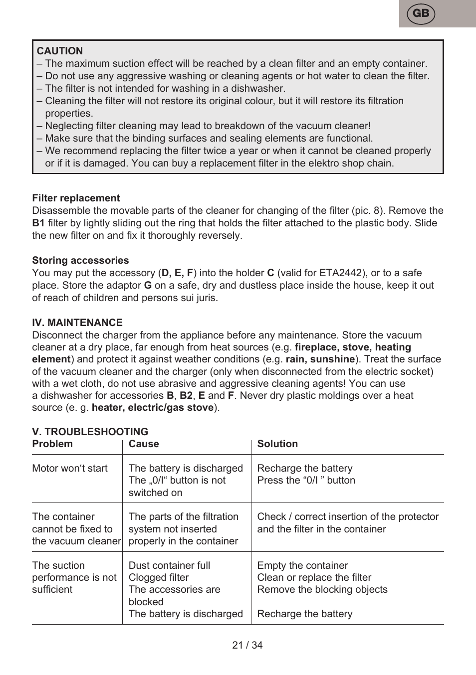 ETA Verto User Manual | Page 21 / 36