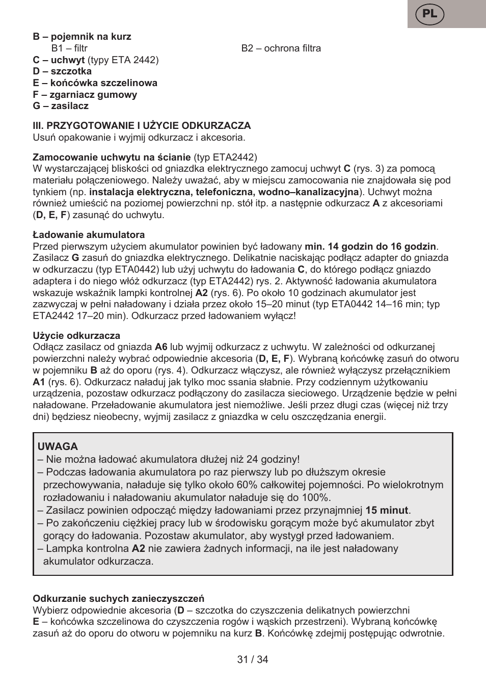 ETA Verto User Manual | Page 31 / 36