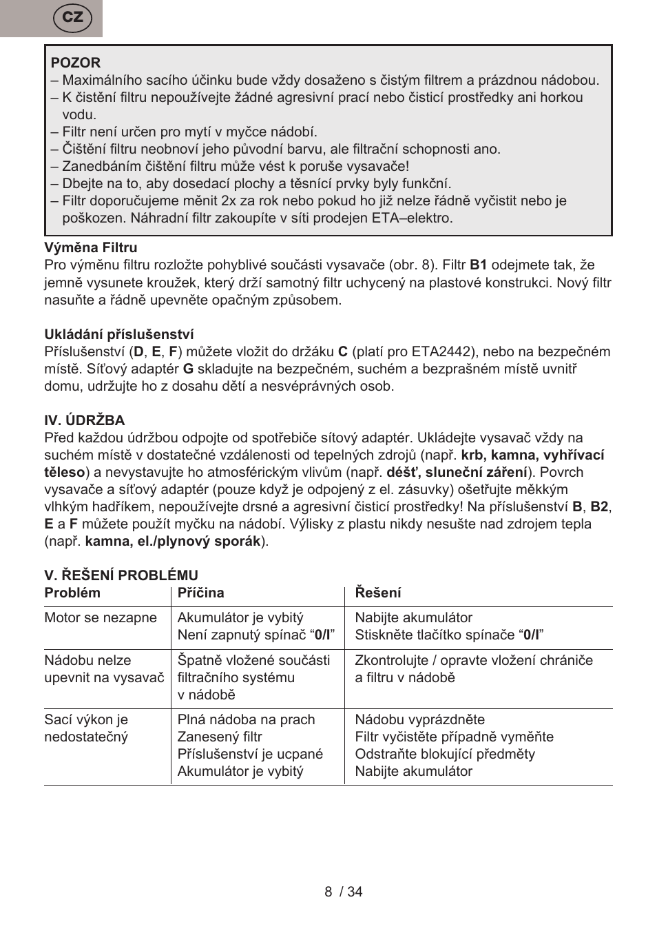 ETA Verto User Manual | Page 8 / 36