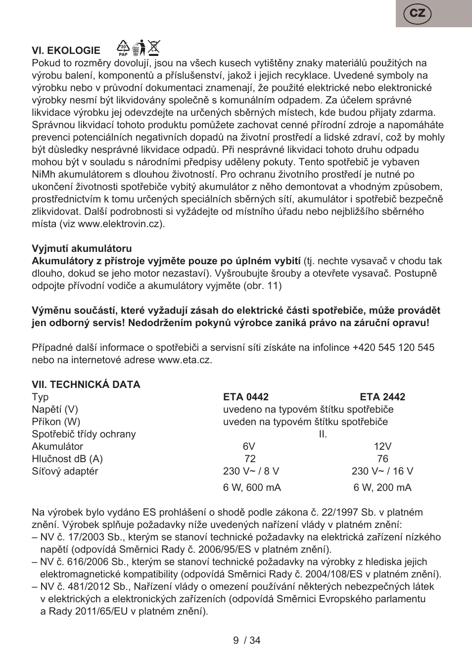 ETA Verto User Manual | Page 9 / 36