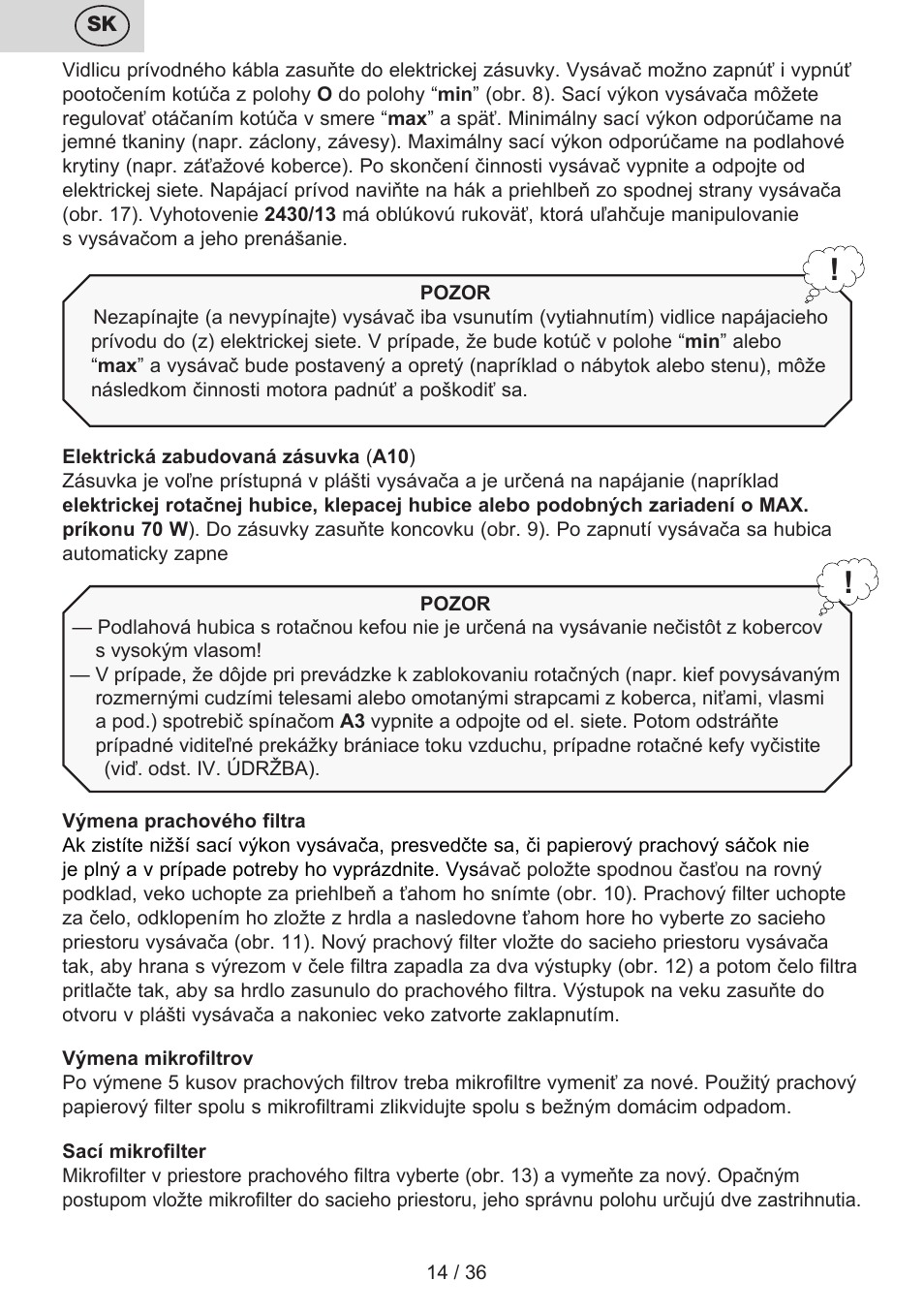 ETA Sting User Manual | Page 14 / 40