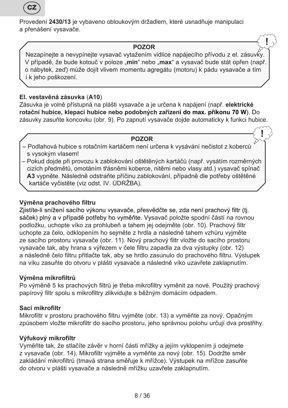 ETA Sting User Manual | Page 8 / 40