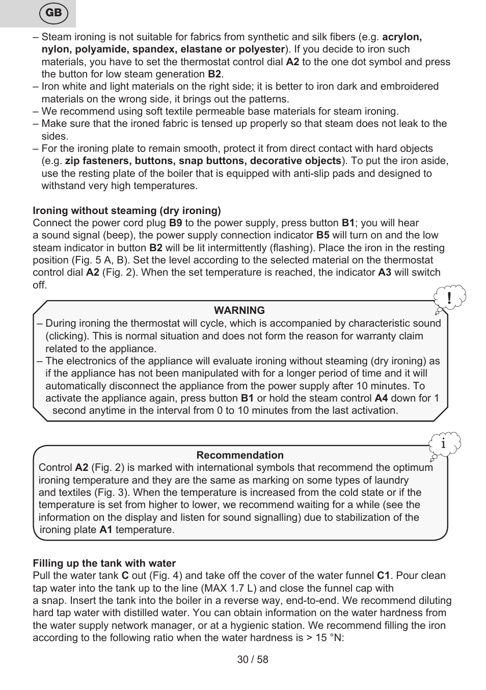 ETA Tonale User Manual | Page 30 / 60