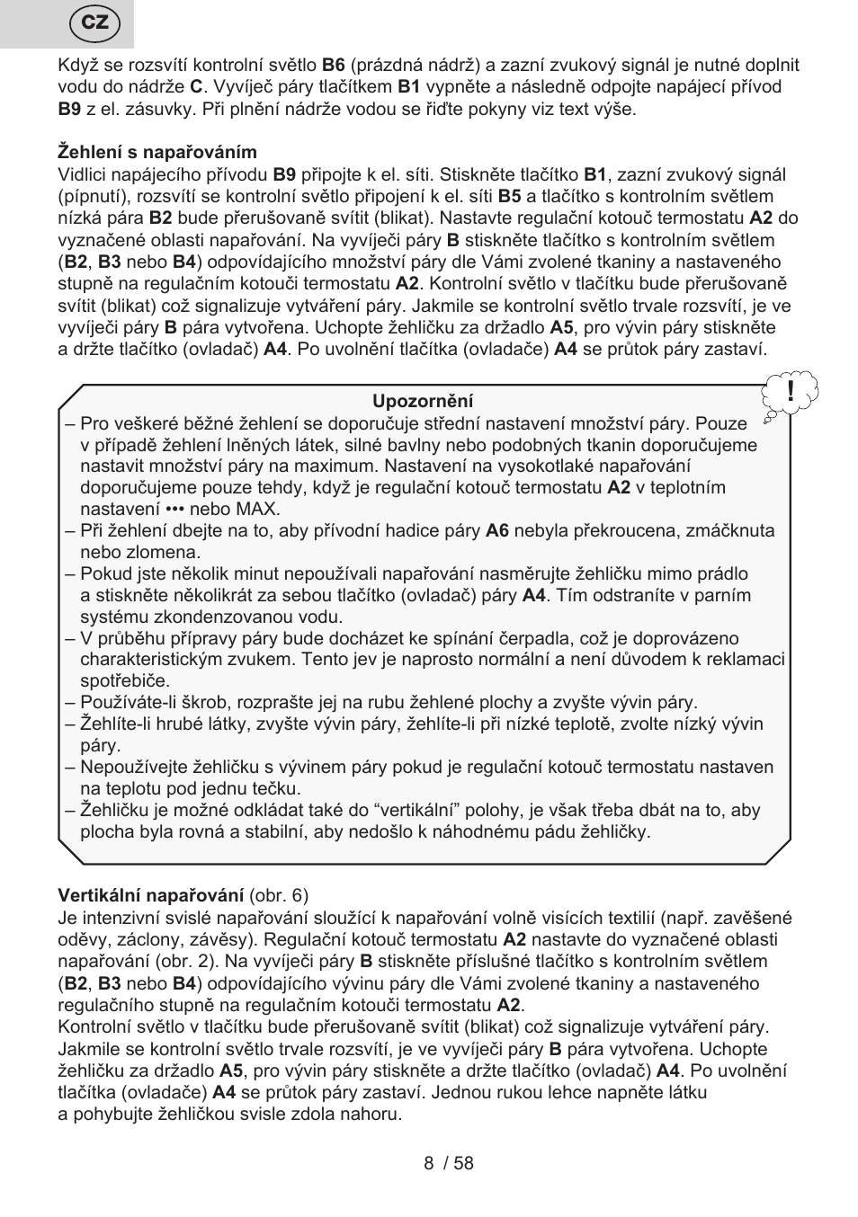 ETA Tonale User Manual | Page 8 / 60