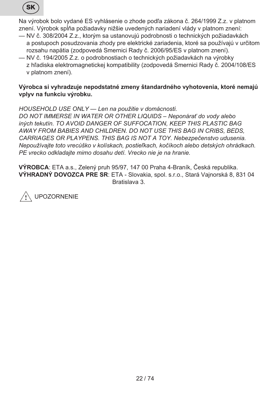 ETA Digi Viento User Manual | Page 22 / 76