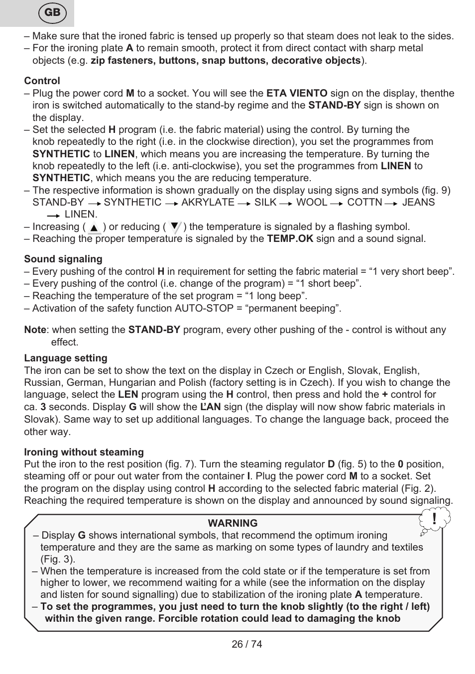 ETA Digi Viento User Manual | Page 26 / 76