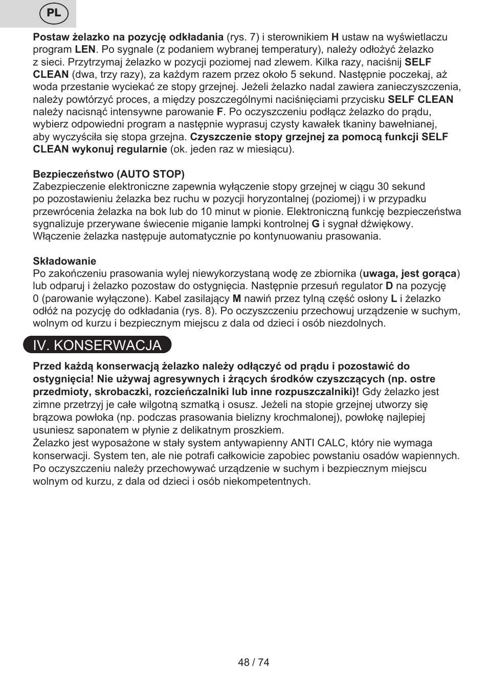 Iv. konserwacja | ETA Digi Viento User Manual | Page 48 / 76
