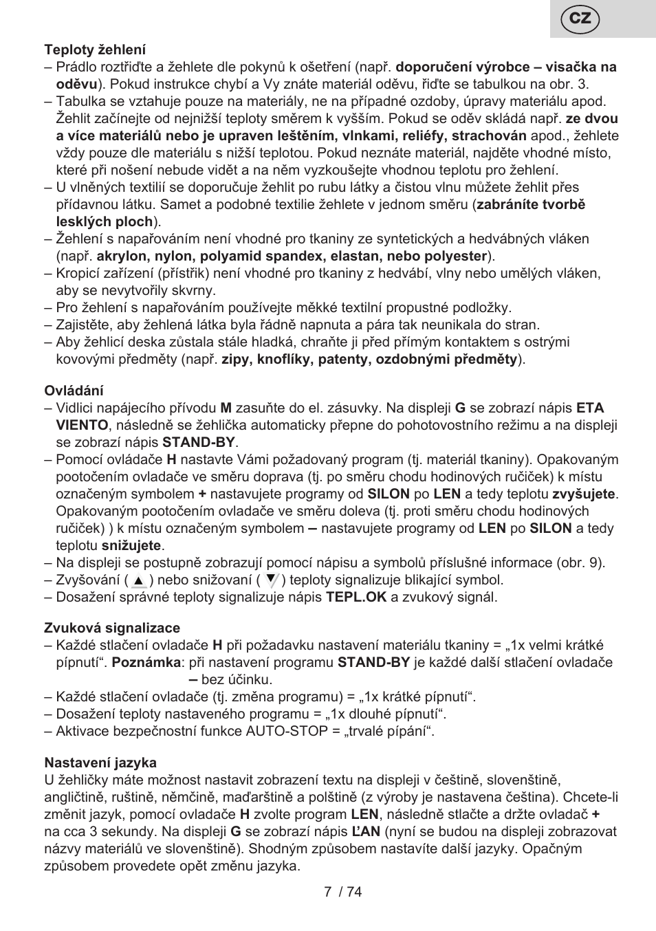 ETA Digi Viento User Manual | Page 7 / 76