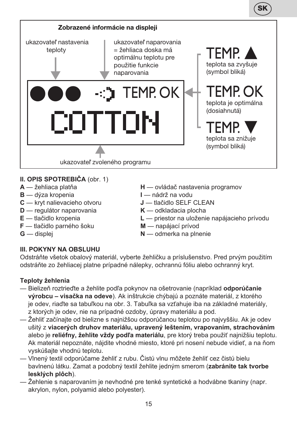 Temp. ok | ETA Digi Lancetta User Manual | Page 15 / 92