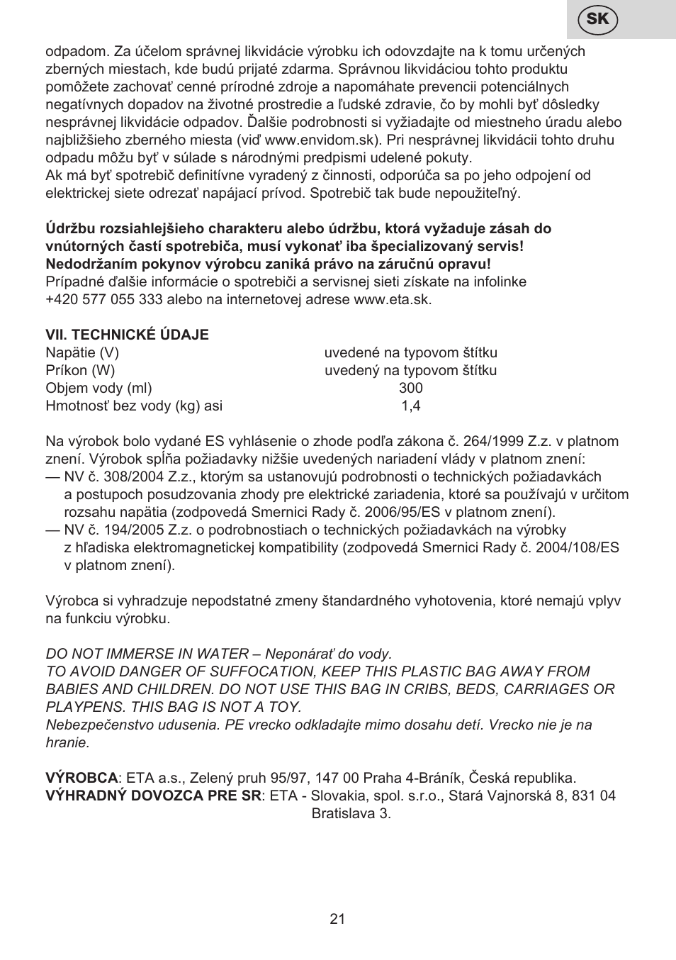 ETA Digi Lancetta User Manual | Page 21 / 92