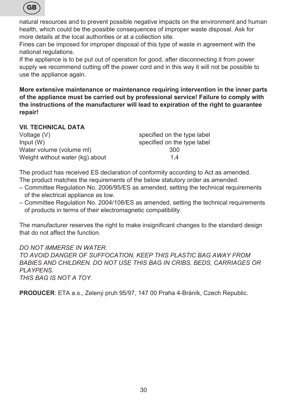 ETA Digi Lancetta User Manual | Page 30 / 92