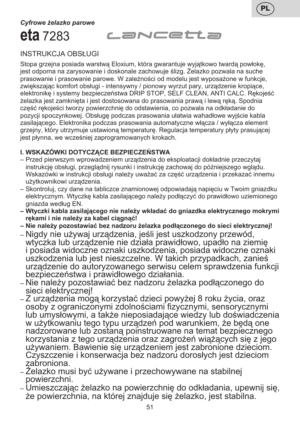 ETA Digi Lancetta User Manual | Page 51 / 92