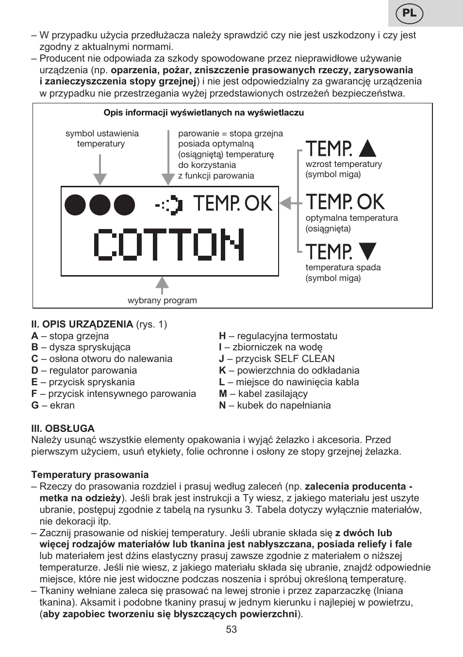 Temp. ok | ETA Digi Lancetta User Manual | Page 53 / 92