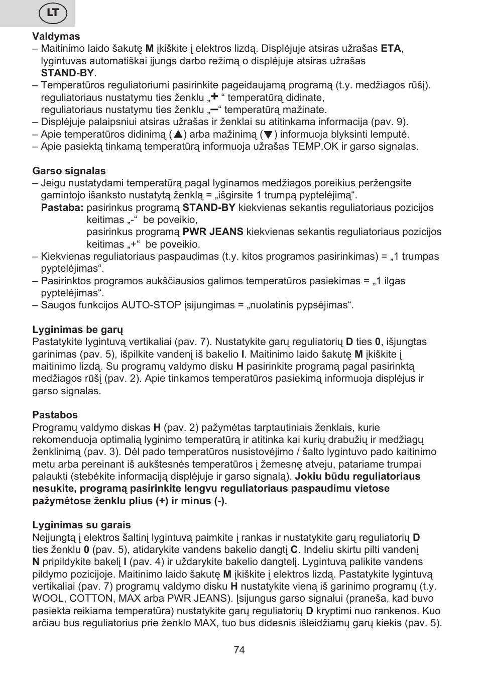 ETA Digi Lancetta User Manual | Page 74 / 92