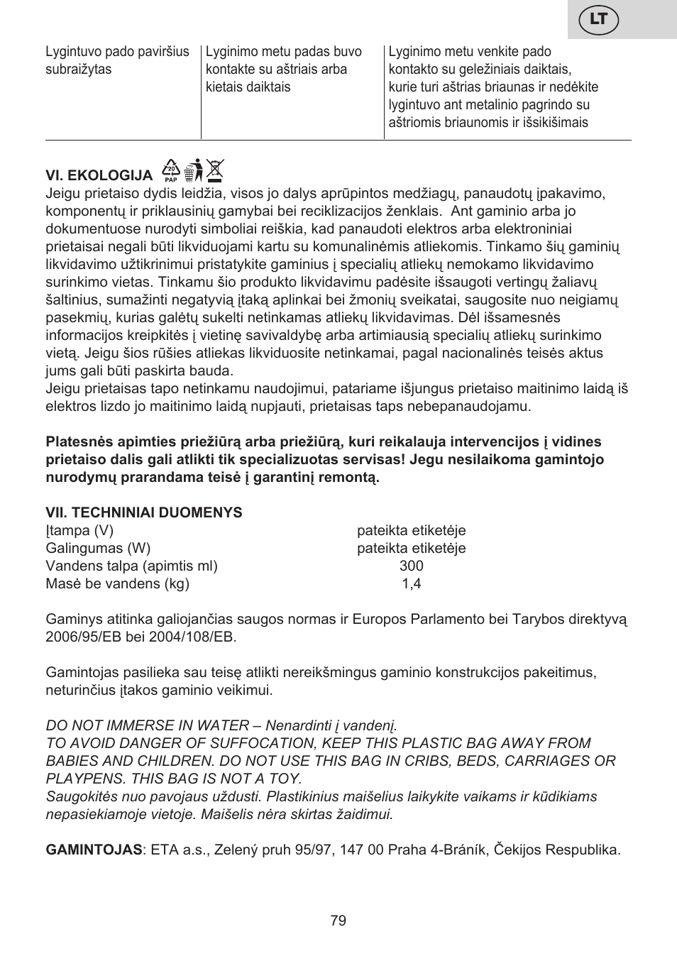 ETA Digi Lancetta User Manual | Page 79 / 92