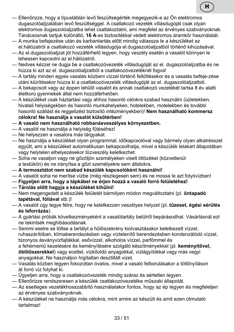 ETA Maesta User Manual | Page 33 / 56