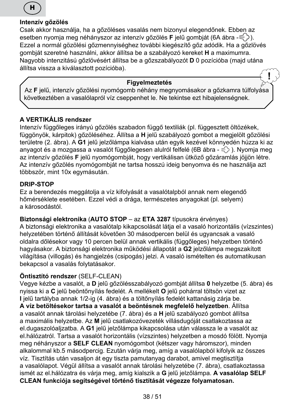 ETA Maesta User Manual | Page 38 / 56