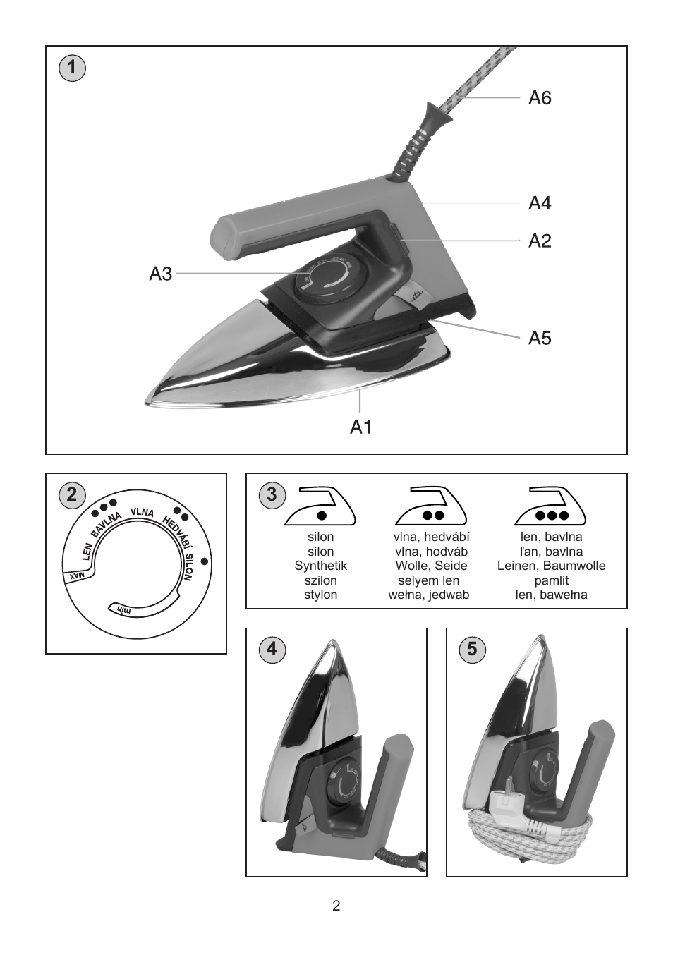 ETA Tradiční suchá žehlička 7246 User Manual | Page 2 / 28