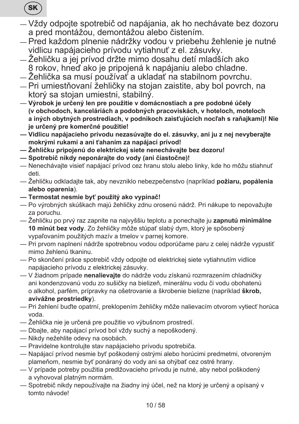 ETA Lancetta User Manual | Page 10 / 60